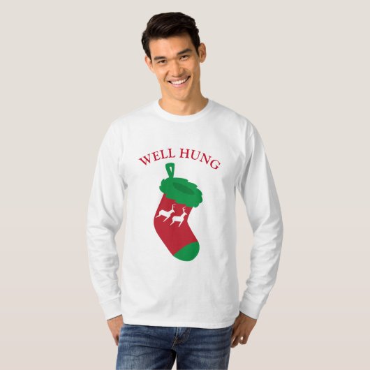 Goed Hung kerststooking T-shirt (Voorkant volledig)