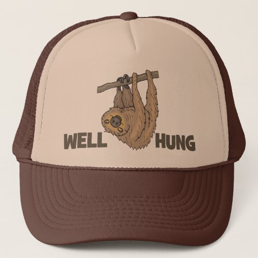 Goed Hung Sloth Trucker Hat Trucker Pet (Voorkant)