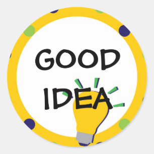 Goed Idee School Sticker met Lightbulb