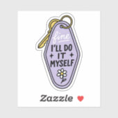Goed, Ik Doe Het Zelf Motel Sleutelhanger | Grappi Sticker (Vel)