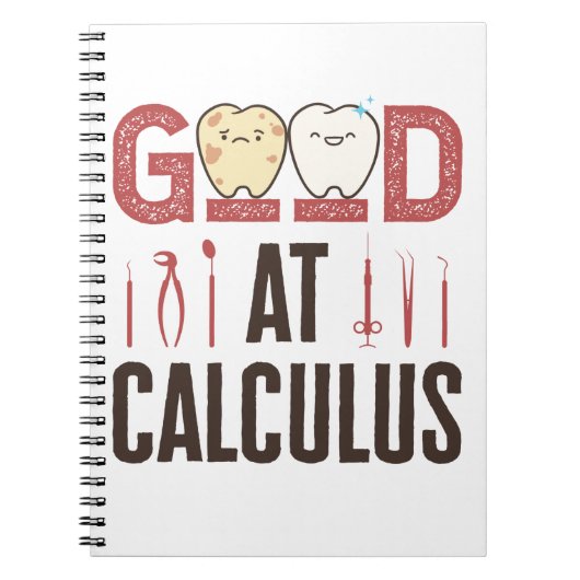 Goed in calculus Funny Dental Hygienist RDH Notitieboek (Voorkant)