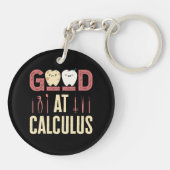 Goed in calculus Funny Dental Hygienist RDH Sleutelhanger (Achterkant)