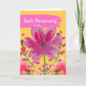 Goed in de Duitse Waterverf Flowers Card Kaart (Voorkant)