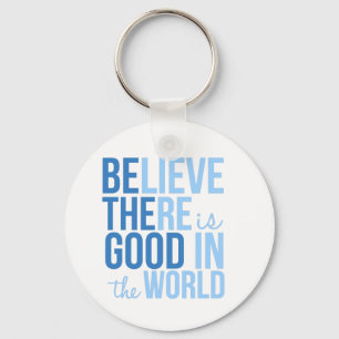 Goed in de Wereld Inspirerend Button Sleutelhanger
