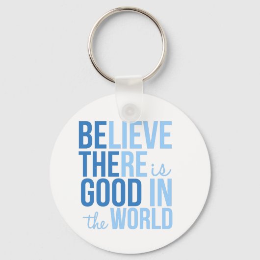 Goed in de Wereld Inspirerende Knop Sleutelhanger (Voorkant)