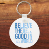Goed in de Wereld Inspirerende Knop Sleutelhanger (Voorkant)