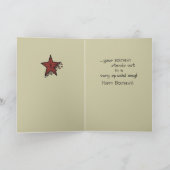 Goed in elke dag land verjaardag kaart (Binnen)