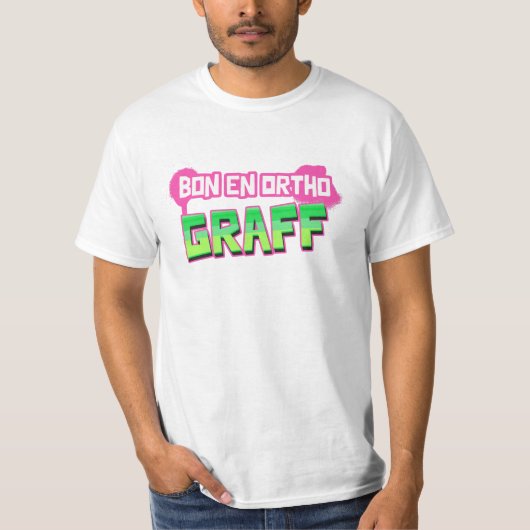 GOED IN ORTHO GRAFF. T-SHIRT (Voorkant)