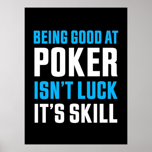Goed in poker zijn poster (Voorkant)