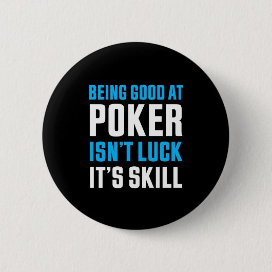 Goed in poker zijn ronde button 5,7 cm (Voorkant)