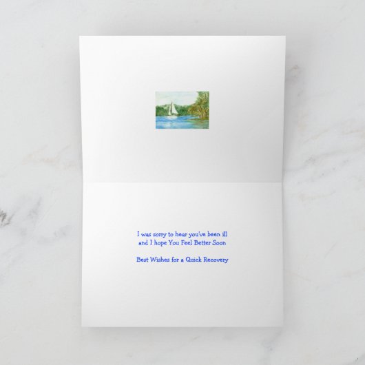 Goed Kaart met Sailboat (Binnen)