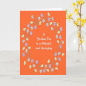 Goed Kaart voor Broken Toe in Sinaasappel (Gele Bloem)