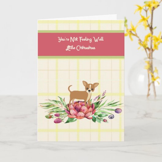 Goed Kaart voor Chihuahua (Gele Bloem)