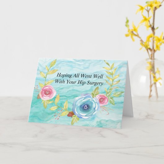 Goed Kaart voor een Vrouw dat een hipoperatie heef (Gele Bloem)