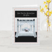 Goed Kaart voor kat op vier Posters beddengoed (Gele Bloem)