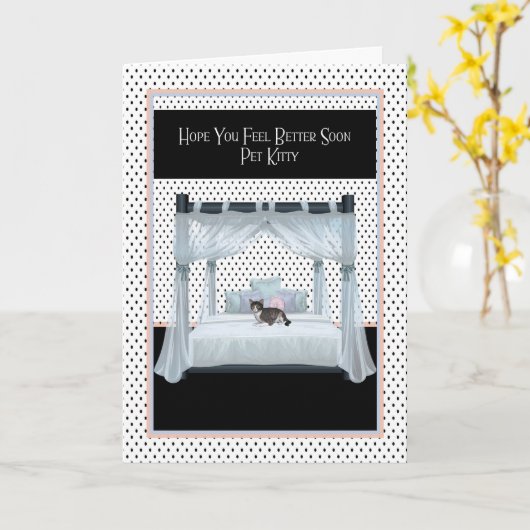 Goed Kaart voor kat op vier Posters beddengoed (Gele Bloem)