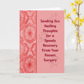 Goed Kaart voor lichte chirurgische ingrepen Rood (Gele Bloem)