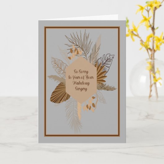 Goed Kaart voor Mastectomie chirurgie (Gele Bloem)