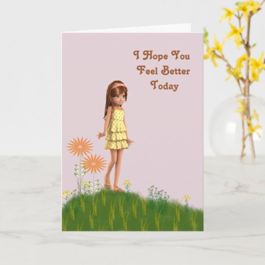 Goed Kaart voor oma (Gele Bloem)