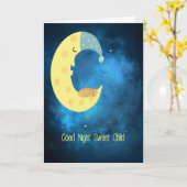 Goed Kaart voor zieke kinderen met kat en maan (Gele Bloem)