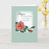 Goed kankerpatiëntenreligieus Roos van hoop Kaart (Gele Bloem)