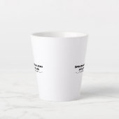 Goed karma verspreiden, geen slecht drama latte mok (Voorkant)