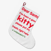 goed kat grote kerstsok (Voorkant (Hangend))