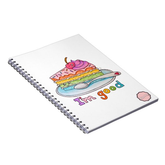Goed, Kawaii Cartoon regenboogtaart Notitieboek (Rechterzijde)