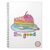 Goed, Kawaii Cartoon regenboogtaart Notitieboek (Voorkant)