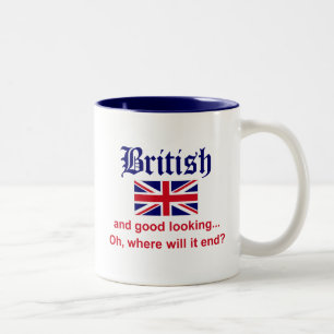 Goed kijkend Brits Tweekleurige Koffiemok