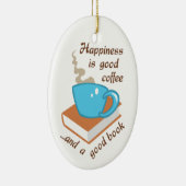 Goed koffieboek keramisch ornament (Rechts)