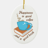 Goed koffieboek keramisch ornament (Voorkant)