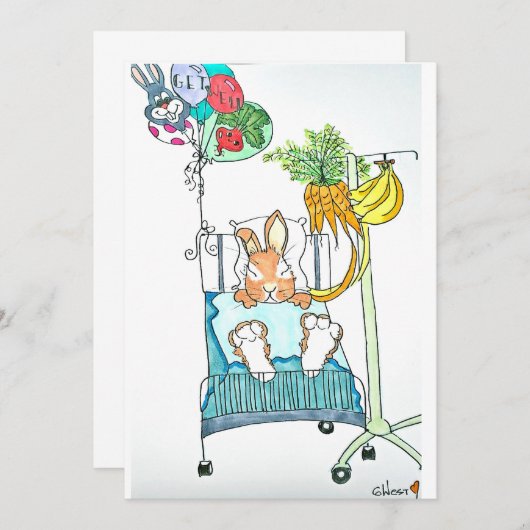 Goed konijnenvlees Kaart (Voorkant / Achterkant)