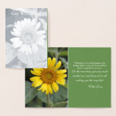 Goed krijgen Binnenkort gele zonnebloem Folie Kaarten (Display)