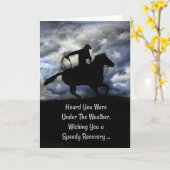 Goed land Westerne cowboy terug in de zadelwagen Kaart (Gele Bloem)