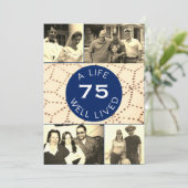 Goed leven Foto Verrassing Verjaardag Uitnodiging (Staand voorkant)