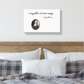 Goed leven is de beste wraak - George Herbert Canvas Afdruk (Insitu (Slaapkamer))