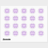 Goed, libellen in het paars... ronde sticker (Vel)