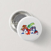 Goed Luck Dragon, Drache Ronde Button 3,2 Cm (Voorkant /achterkant)