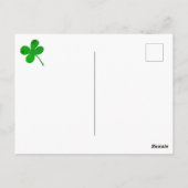 Goed Luck Green Shamrocks Briefkaart (Achterkant)
