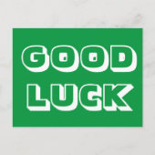 Goed Luck, groen wit Briefkaart (Voorkant)