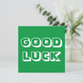 Goed Luck, groen wit Kaart (Staand voorkant)