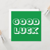 Goed Luck, groen wit Kaart (Voorkant / Achterkant in situ)