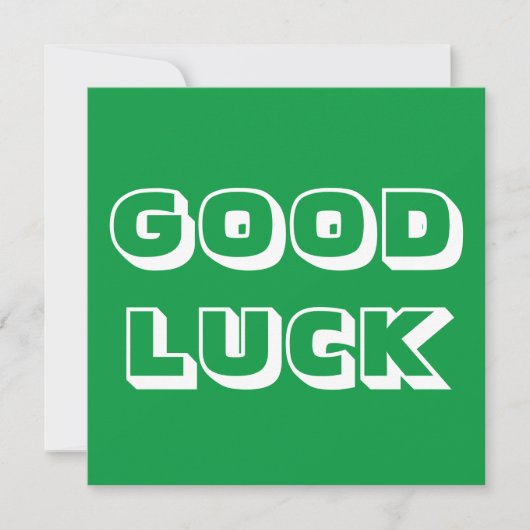 Goed Luck, groen wit Kaart (Voorkant)