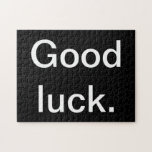 Goed Luck of je woorden Puzzle Legpuzzel<br><div class="desc">Voor meer puzzels,  kijk dan mijn collectie hier: https://www.zazzle.com/collections/puzzles-119365910668886310?rf=238930530889665547</div>