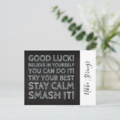 Goed Luck Quote voor aangepast Briefkaart school (Staand voorkant)