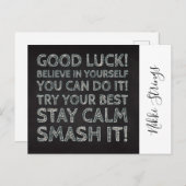 Goed Luck Quote voor aangepast Briefkaart school (Voorkant / Achterkant)