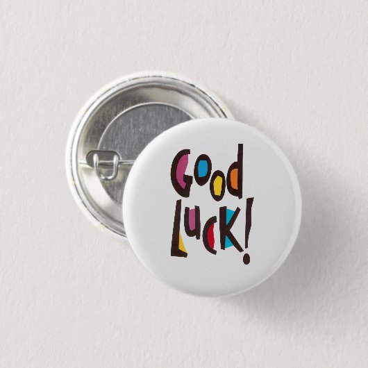 Goed Luck. Ronde Button 3,2 Cm (Voorkant /achterkant)