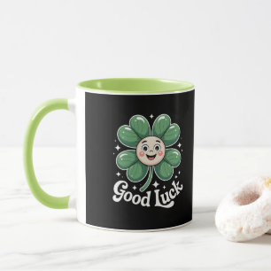 Goed Luck Vier Leaf Clover Mok