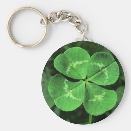 Goed Luck Vier Leaf Clover Sleutelhanger (Voorkant)